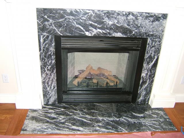 Granite fireplace